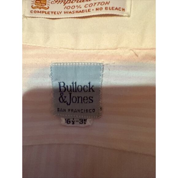 Vintage Oxfords Lot of 3 Men's Size L & 16.5 Pink W/ White Collar/cuff - Picture 6 of 7